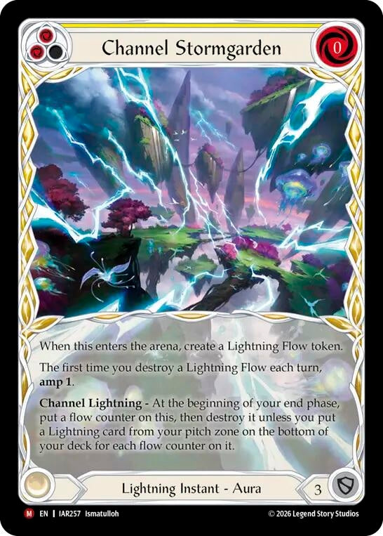 Image for Channel Stormgarden (Extended Art) (IAR257) (Cold Foil) (IAR) - Flesh and Blood TCG