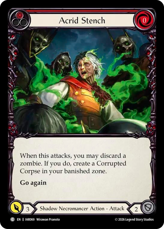 Image for Acrid Stench (Red) (IAR069) (IAR) - Flesh and Blood TCG