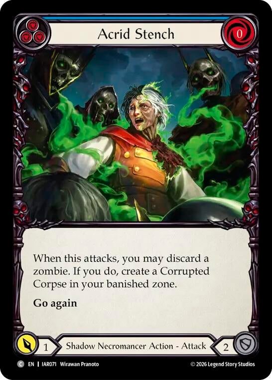 Image for Acrid Stench (Blue) (IAR071) (IAR) - Flesh and Blood TCG