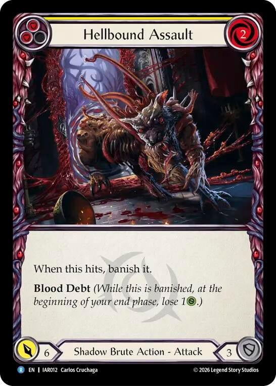 Image for Hellbound Assault (Yellow) (IAR012) (IAR) - Flesh and Blood TCG