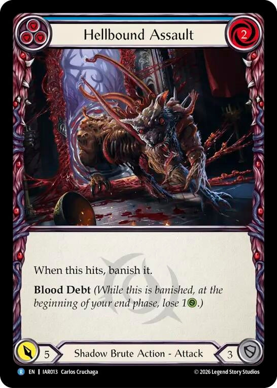 Image for Hellbound Assault (Blue) (IAR013) (IAR) - Flesh and Blood TCG