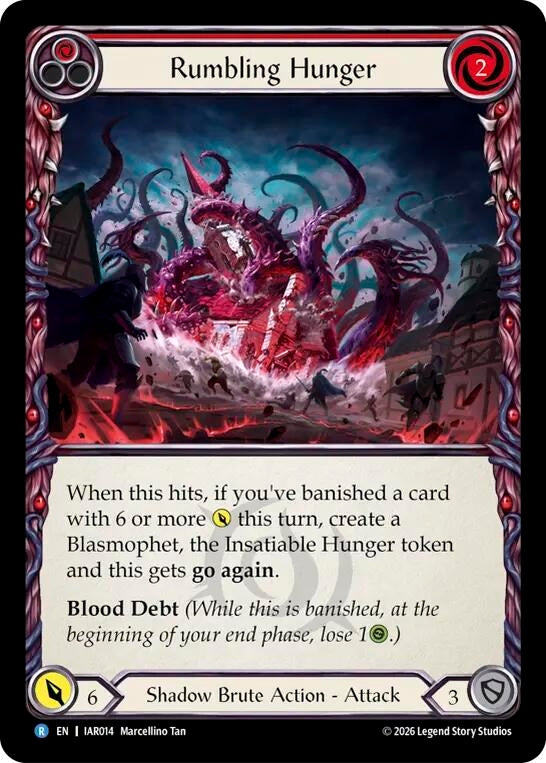 Image for Rumbling Hunger (Red) (IAR014) (IAR) - Flesh and Blood TCG