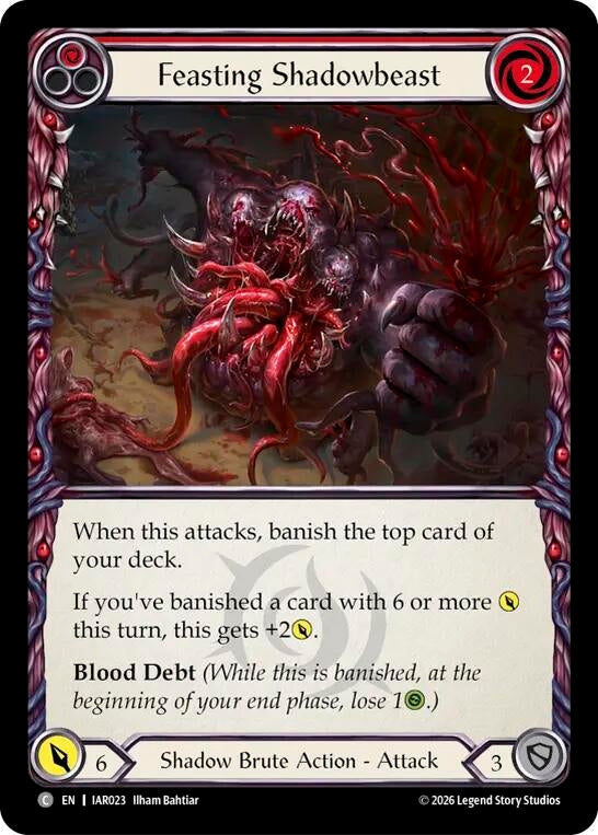 Image for Feasting Shadowbeast (Red) (IAR023) (IAR) - Flesh and Blood TCG