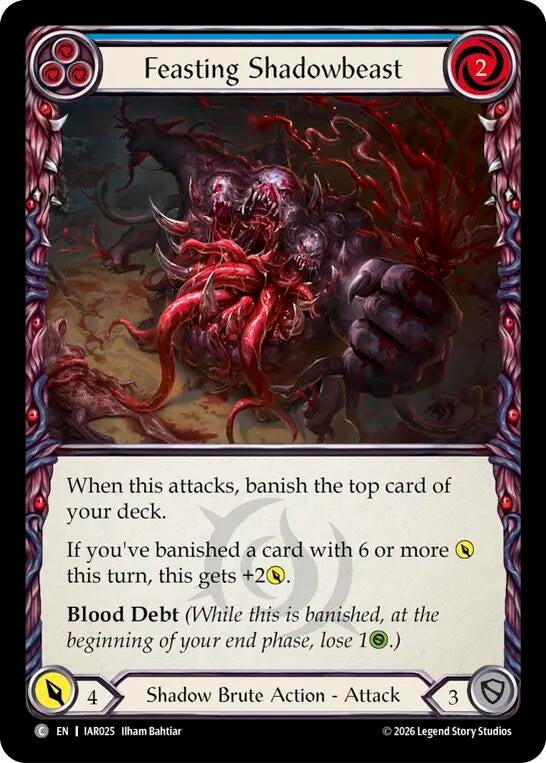 Image for Feasting Shadowbeast (Blue) (IAR025) (IAR) - Flesh and Blood TCG