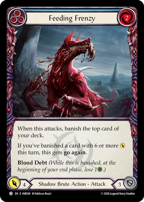 Image for Feeding Frenzy (Blue) (IAR028) (IAR) - Flesh and Blood TCG