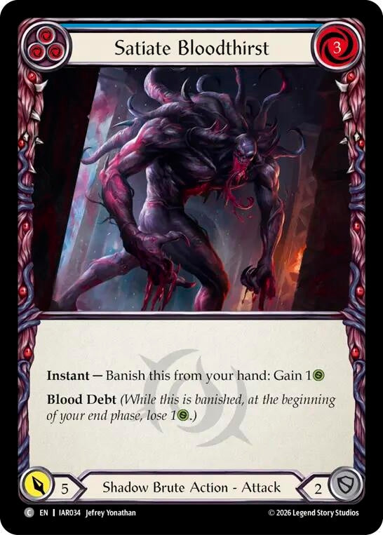 Image for Satiate Bloodthirst (Blue) (IAR034) (IAR) - Flesh and Blood TCG