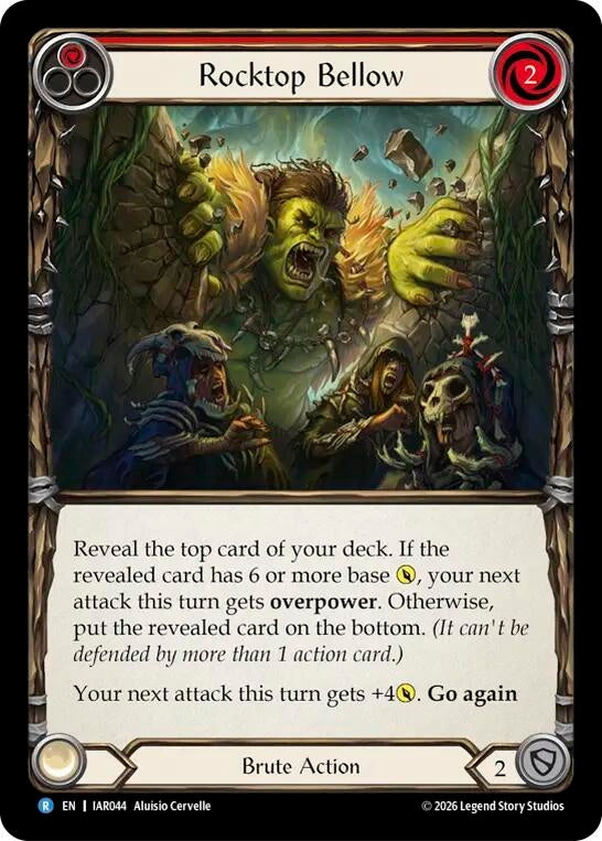 Image for Rocktop Bellow (Red) (IAR044) (IAR) - Flesh and Blood TCG