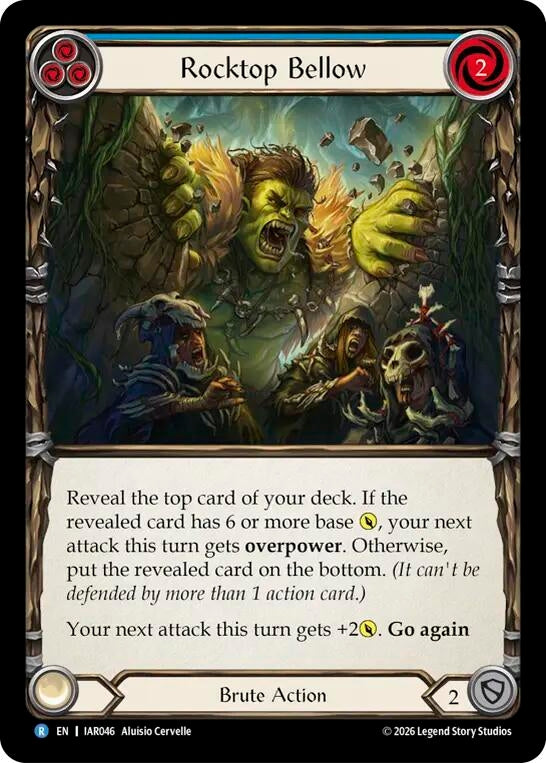 Image for Rocktop Bellow (Blue) (IAR046) (IAR) - Flesh and Blood TCG
