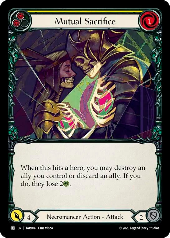 Image for Mutual Sacrifice (Yellow) (IAR104) (Rainbow Foil) (IAR) - Flesh and Blood TCG