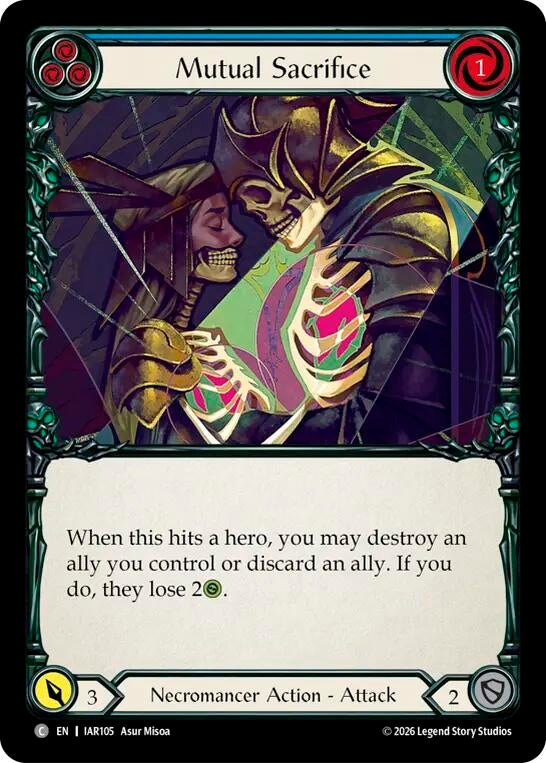 Image for Mutual Sacrifice (Blue) (IAR105) (Rainbow Foil) (IAR) - Flesh and Blood TCG