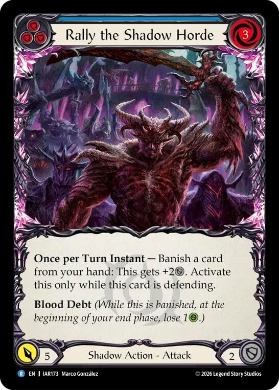Image for Rally the Shadow Horde (Blue) (IAR173) (IAR) - Flesh and Blood TCG