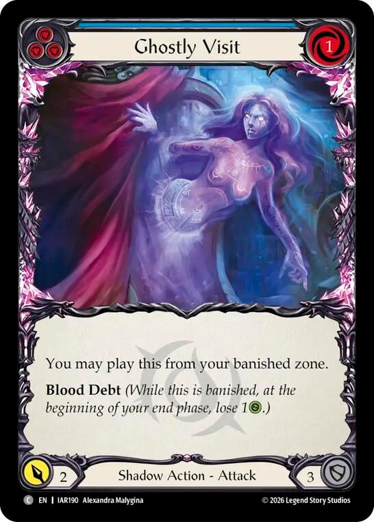 Image for Ghostly Visit (Blue) (IAR190) (IAR) - Flesh and Blood TCG