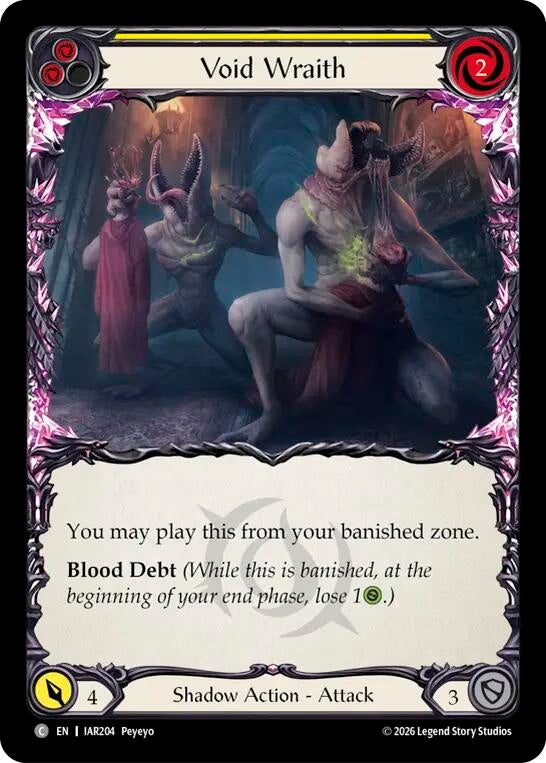 Image for Void Wraith (Yellow) (IAR204) (IAR) - Flesh and Blood TCG