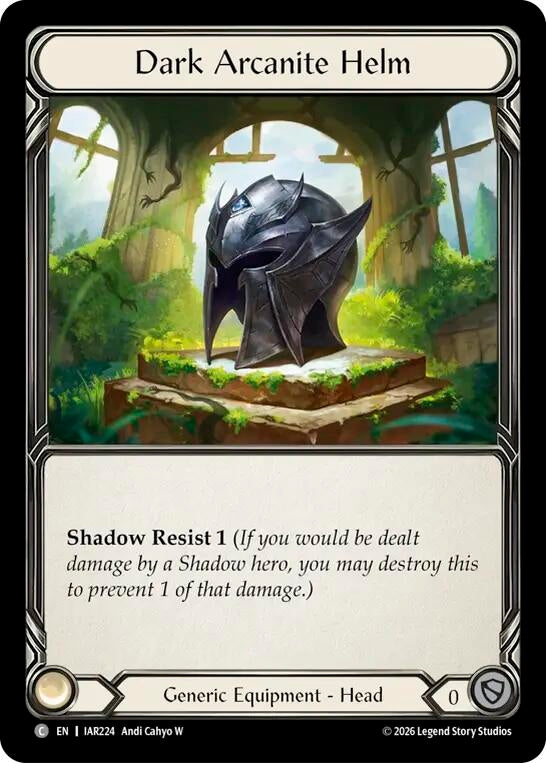 Image for Dark Arcanite Helm (IAR224) (IAR) - Flesh and Blood TCG