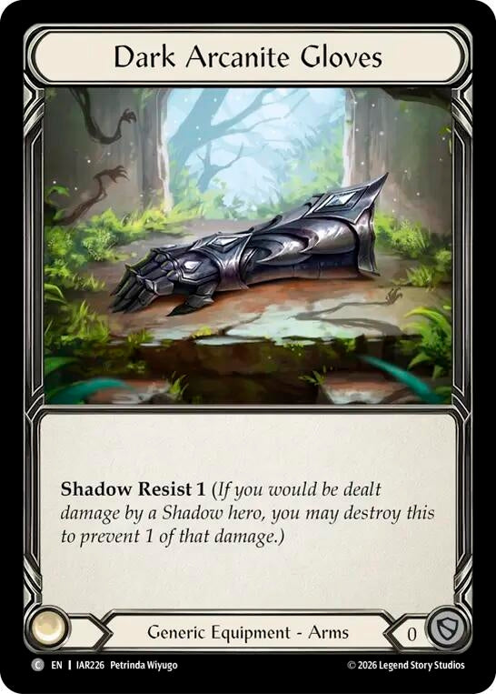 Image for Dark Arcanite Gloves (IAR226) (IAR) - Flesh and Blood TCG