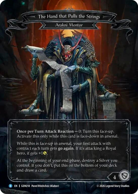 Image for The Hand that Pulls the Strings (GEM218) (Cold Foil) (GEM) - Flesh and Blood TCG