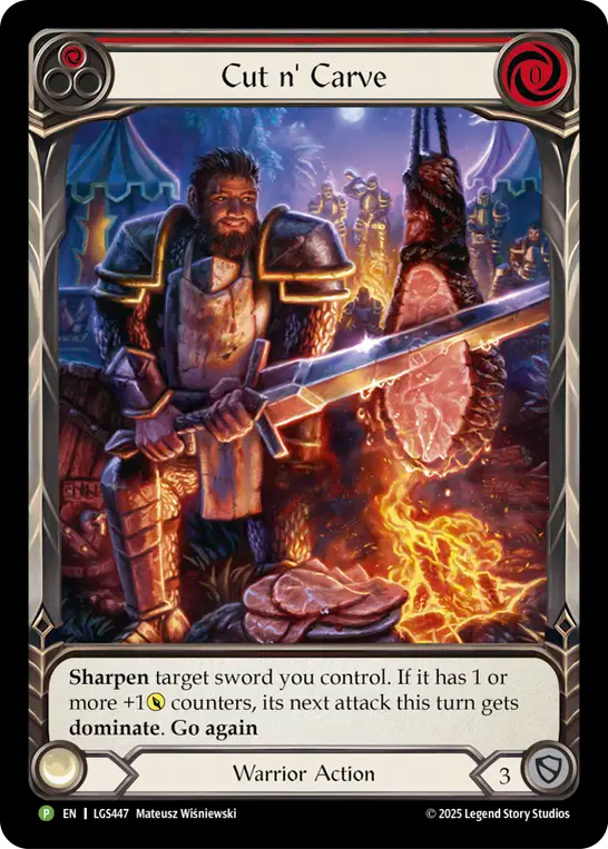 Cut N Carve (Red) (Extended Art) (LGS447) (Rainbow Foil)
