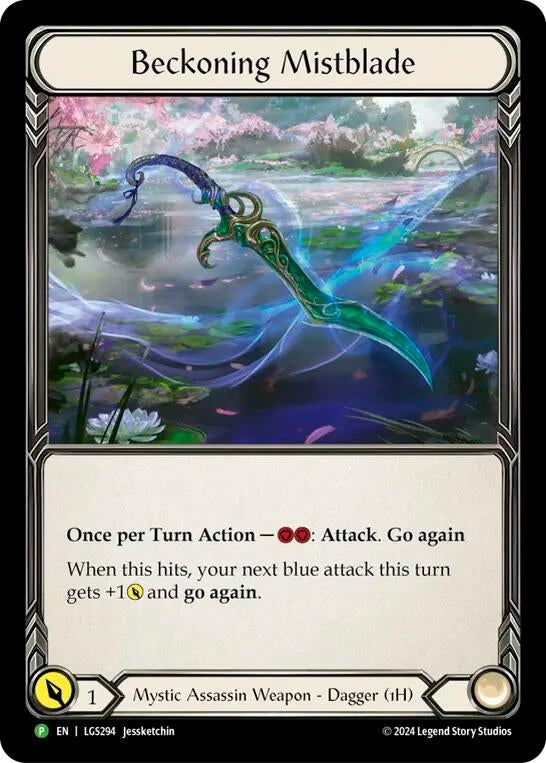 Beckoning Mistblade [LGS294] (Promo)  Cold Foil