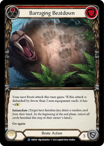 Barraging Beatdown (Red) [1HR016] (Historic Pack 1 Blitz Deck Rhinar)