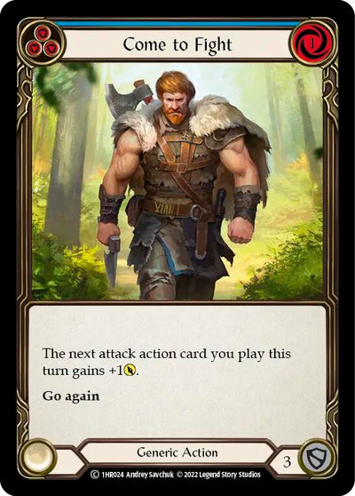 Come to Fight (Blue) [1HR024] (Historic Pack 1 Blitz Deck Rhinar)