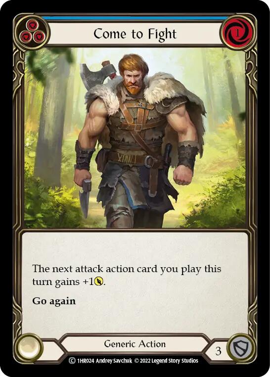 Come to Fight (Blue) [1HR024] (Historic Pack 1 Blitz Deck Rhinar)