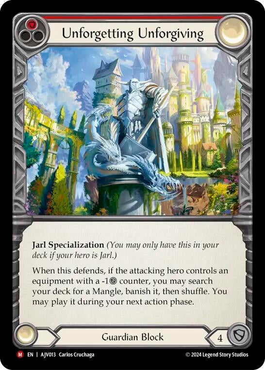 Image for Unforgetting Unforgiving (AJV013) (Rainbow Foil) - Flesh and Blood TCG
