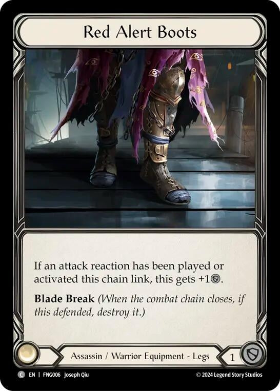 Image for Red Alert Boots (FNG006) - Flesh and Blood TCG