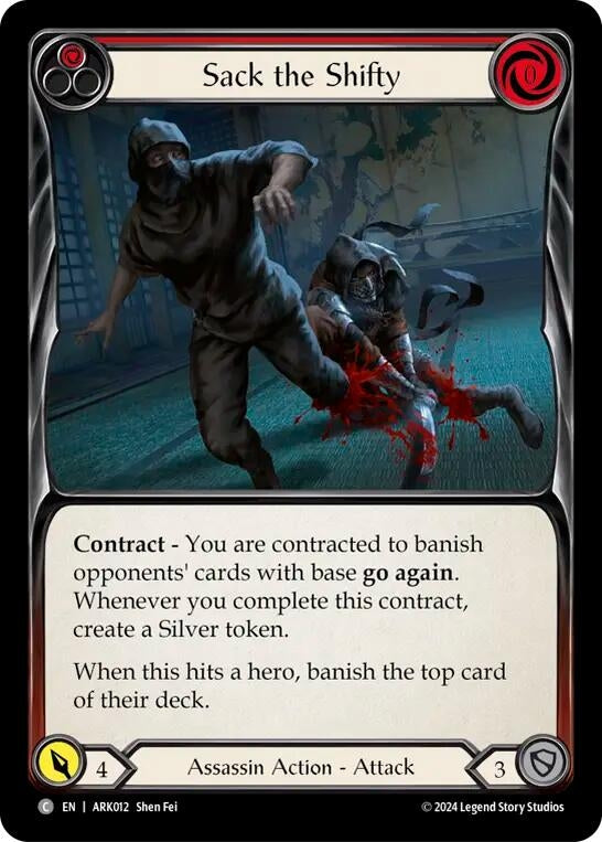 Image for Sack the Shifty (Red) (ARK012) - Flesh and Blood TCG