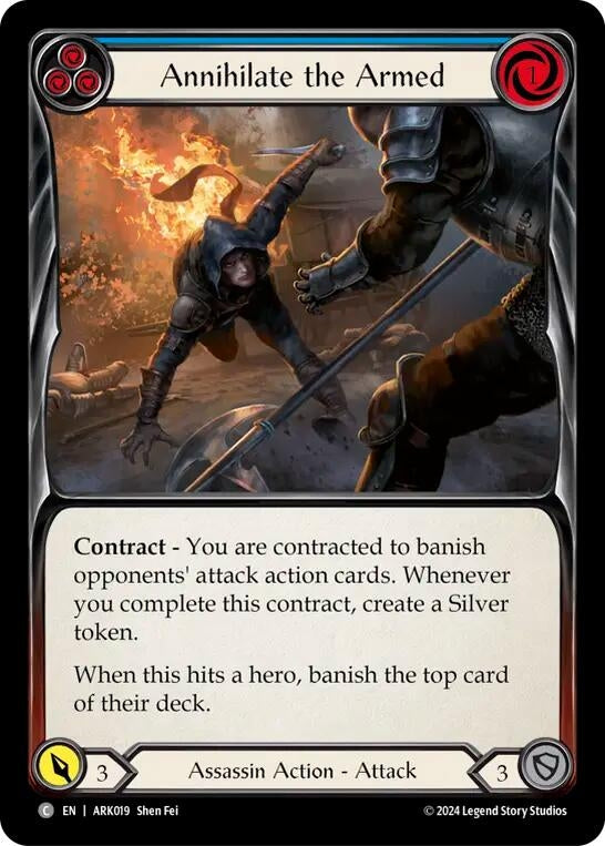 Image for Annihilate the Armed (Blue) (ARK019) - Flesh and Blood TCG