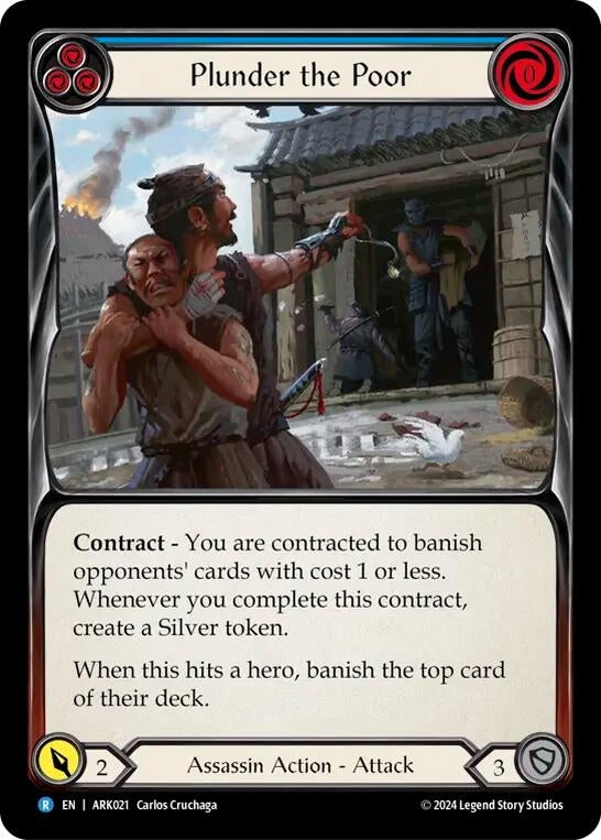 Image for Plunder the Poor (Blue) (ARK021) - Flesh and Blood TCG