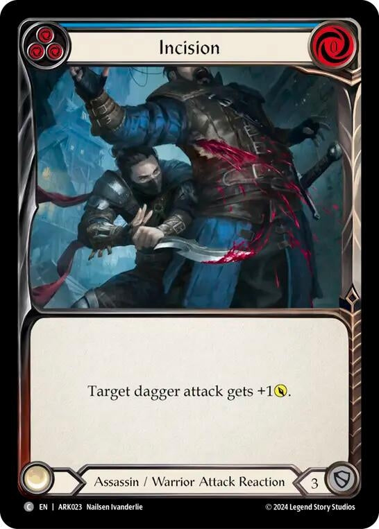 Image for Incision (Blue) (ARK023) - Flesh and Blood TCG