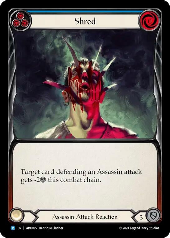 Image for Shred (Blue) (ARK025) - Flesh and Blood TCG