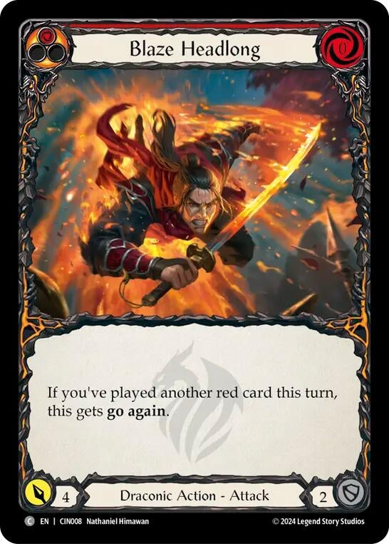 Image for Blaze Headlong (Red) (CIN008) - Flesh and Blood TCG