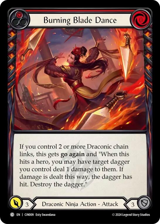 Image for Burning Blade Dance (Red) (CIN009) - Flesh and Blood TCG