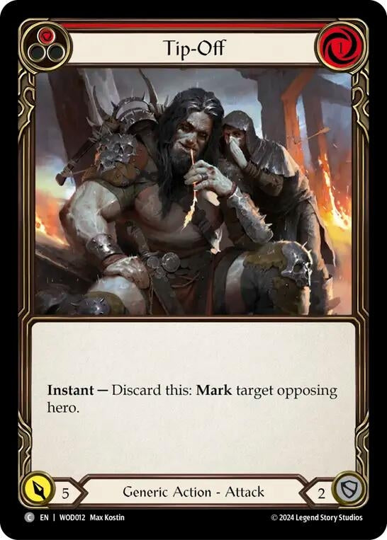 Image for Tip-Off (Red) (WOD012) - Flesh and Blood TCG