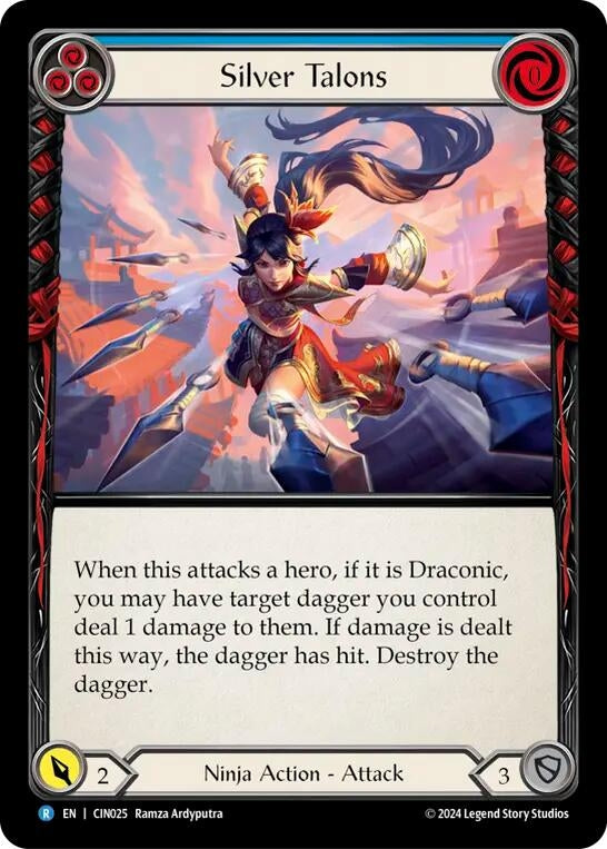 Image for Silver Talons (Blue) (CIN025) - Flesh and Blood TCG