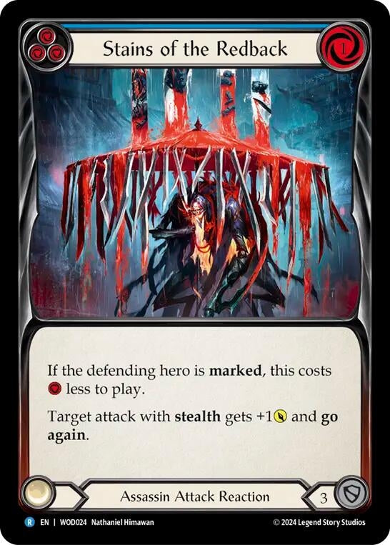 Image for Stains of the Redback (Blue) (WOD024) - Flesh and Blood TCG
