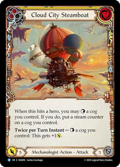 Cloud City Steamboat (Yellow) [SEA016] (High Seas)  Rainbow Foil