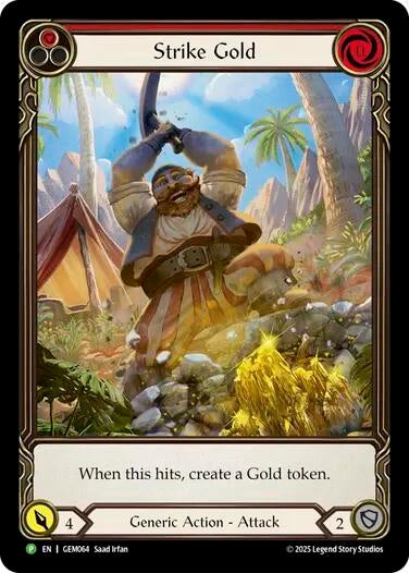 Strike Gold (Red) (GEM064) (Rainbow Foil)