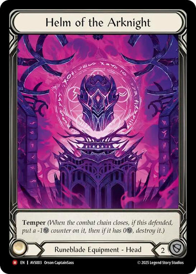 Helm of the Arknight [AVS003] (Armory Deck: Legends Viserai)  Cold Foil