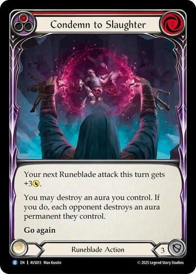 Condemn to Slaughter (Red) [AVS013] (Armory Deck: Legends Viserai)