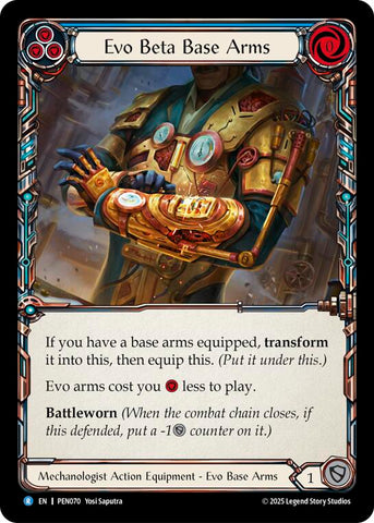 Evo Beta Base Arms (Blue) (Cold Foil) [PEN070] (Compendium of Rathe)  Cold Foil