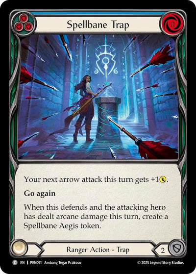 Spellbane Trap (Blue) (Rainbow Foil) [PEN091] (Compendium of Rathe)  Rainbow Foil