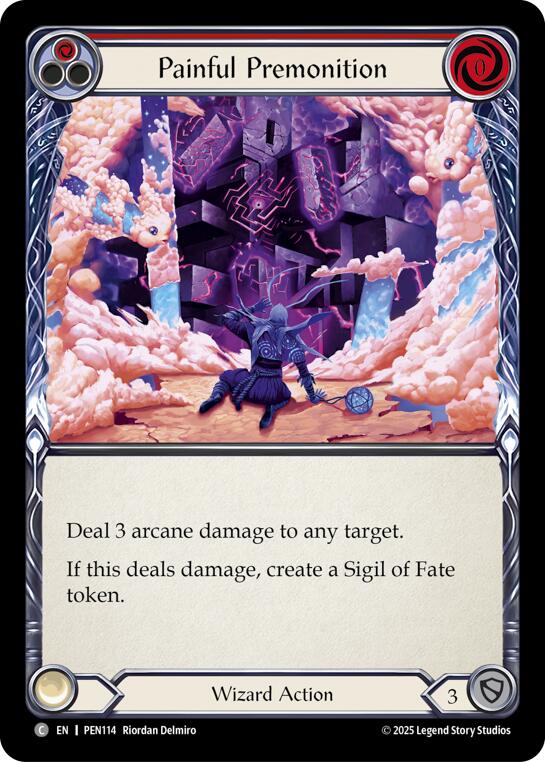 Painful Premonition (Red) (Rainbow Foil) [PEN114] (Compendium of Rathe)  Rainbow Foil