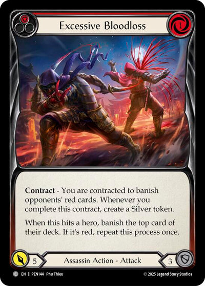 Excessive Bloodloss (Red) (Rainbow Foil) [PEN144] (Compendium of Rathe)  Rainbow Foil