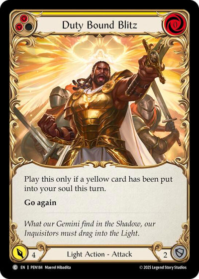 Duty Bound Blitz (Yellow) (Regular) [PEN184] (Compendium of Rathe)