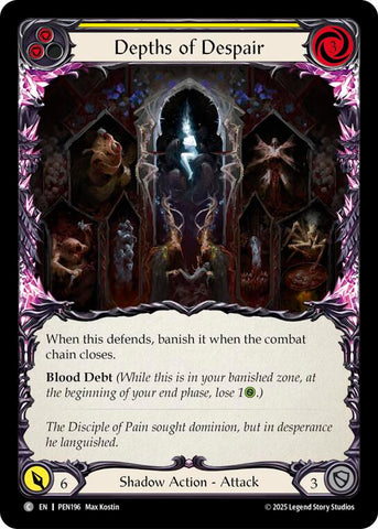 Depths Of Despair (Yellow) (Rainbow Foil) [PEN196] (Compendium of Rathe)  Rainbow Foil