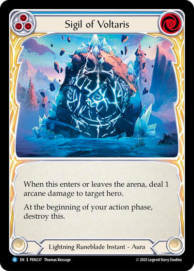 Sigil Of Voltaris (Blue) (Rainbow Foil) [PEN237] (Compendium of Rathe)  Rainbow Foil