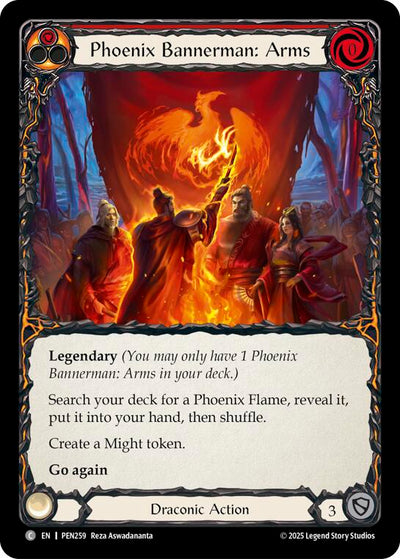 Phoenix Bannerman Arms (Red) (Rainbow Foil) [PEN259] (Compendium of Rathe)  Rainbow Foil