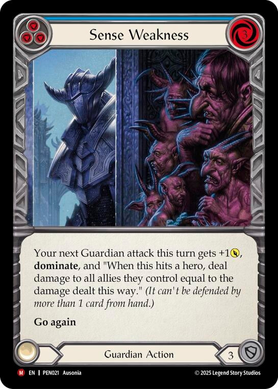 Image for Sense Weakness (Blue) (PEN021) - Flesh and Blood TCG